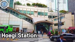 회기역 주변 걷기, Walking around Hoegi Station (Seoul, Korea)/4K