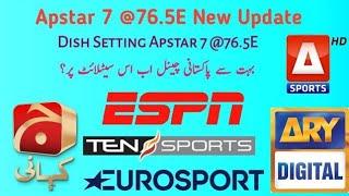 Apstar 7 @76.5E Dish Setting||New Pakistani Channels & Ary Network Update