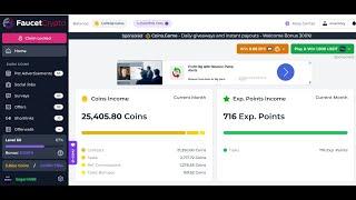 Best BTC earning site | claim free Crypto Faucetpay Withdraw | Live payment to wallet #btc #crypto