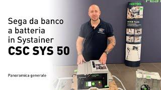 Nuova CSC SYS 50, la sega da banco a batteria in Systainer