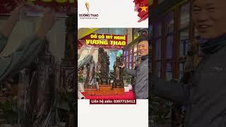 Tượng gỗ Vương Thao Đón tiếp khách hàng từ Hà Nam thăm quan và mua tượng Tam Đa gỗ Mun hoa #shorts