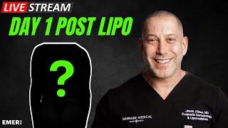 DAY 1 POST OP: SUPERMODEL LIPO + SPIRAL THIGH LIFT | Dr. Jason Emer