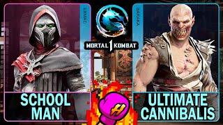 MK1 School Man (ERMAC) VS Ultimate Cannibalis (BARAKA)Mortal Kombat 14K 60ᶠᵖˢ