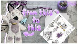 Make a plushie with me! | Designing a bat OC plush from scratch!
