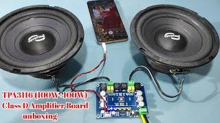 TPA3116 (100W+100W)  Class D Amplifier Board unboxing