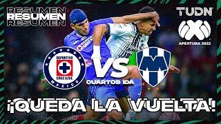 Resumen y goles | Cruz Azul vs Rayados | Liga Mx AP2022 - Cuartos IDA | TUDN