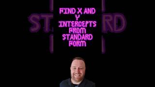 How to Find the X and Y Intercepts From Standard Form #maths #mathematics #math #algebra