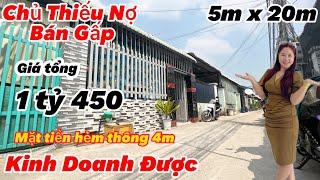 Nhà Ngộp Giá rẻ 5x20 Mặt Tiền Hẻm Thông KINH DOANH đượcsổ hồng riêng mới nhất️bán nhà bình chánh