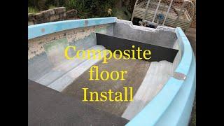 Boat floor composite installation