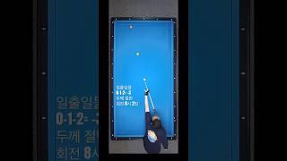 #더블쿠션 #일출일몰 대략 0-1-2=-3 두께 절반 회전 8시 2팁 #인천당구 #애플캐롬클럽 #새벽반 #3쿠션 #lesserafim