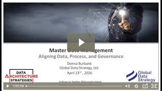 DAS Webinar: Master Data Management – Aligning Data, Process, and Governance