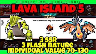 LAVA ISLAND V (5) | Monster gym Championship GAMEPLAY & TIPS in HINDI | Pokeverse World #pokeverse