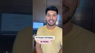 Python Tutorial in Tamil for Beginners. Ep - 1. Python for AI/ML. #python #tamil #coding