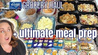 ULTIMATE MEAL PREP + Kroger Grocery Haul (prepping nutritious meals for a family road trip!)