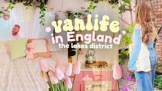 A day in my life living in a cozy pink van  Exploring England and the Beautiful Lake District