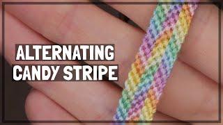 Alternating Candy Stripe Friendship Bracelet Tutorial [CC]