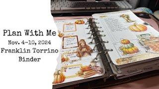 Plan With Me || Franklin Classic || Torrino Binder || Nov.4 - 10, 2024