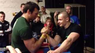 Devon Larratt vs Janis Amolins practice right arm  2012!