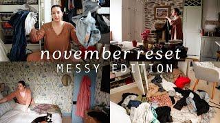 NOVEMBER RESET | Clean my messy house with me + my meal plan method