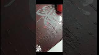 Process video - Art painting with embossing powder - Islamic art by Sameea Rahat#youtubeshort #short