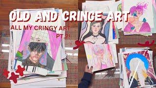  All of My Old and Cringe Art  My Artstyle Through The Years! | Old Sketchbook Tour