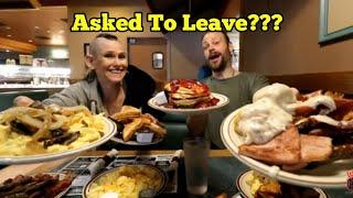 Monster Breakfast Buffet Challenge | ManvFood  | Molly Schuyler | Asked to leave?