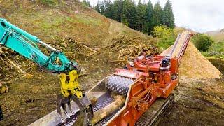 Dangerous Crazy Wood Chipper Machines in Action, Extreme Powerful Tree Shredder Machines Working