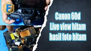 canon 60d hasil hitam di leve view tirai shutter tidak membuka dan ganti lcd