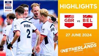 FIH Hockey Pro League 2023/24 Highlights - Great Britain vs Belgium (M) | Match 2