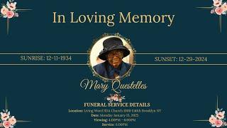 Celebrating the Life of Mary Questelles