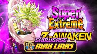 THE BEST SUPER EZA! MASSIVE DAMAGE!! SUPER EZA STR BROLY MAX LINKS SHOWCASE! [Dokkan Battle]