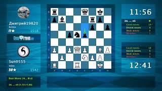 Chess Game Analysis: Sun0555 - Дмитрий19820, 1-0 (By ChessFriends.com)