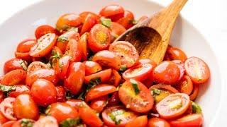 How to Make Healthy Balsamic Tomato Salad | The Stay At Home Chef