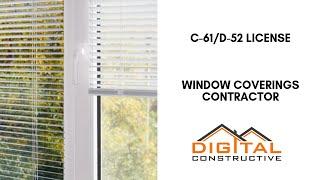 Window Covering Contractor License - CSLB Guide To The C-61/D-52 California Contractor License Exam!