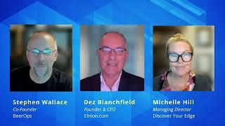 Michelle Hill MD of Discover Your Edge & BeerOps Co-Founder Stephen Wallace, discussing BeerOps 2025