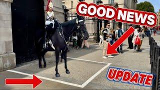 UPDATE:  HORSE GUARD LINE DO NOT CROSS  NEW RULES at HORSE GUARDS ( WOW )