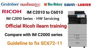 Ricoh IM C2010 series hardware training  & comparison with IM C2000 series. IMC 2010 service manual