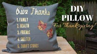 DIY Iron-on Pillow For Thanksgiving: DIY Crafts - Thrift Diving