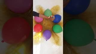 water colorful Balloon popping video asmr balloon video #satisfying #asmr #shortsviral #shorts feed