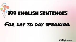 English conversation practice. daily use sentences. learn everyday English for speaking. #english