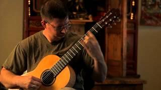 Barrios "La Cathedral" Justin McMurdo playing a "La Leona" style guitar