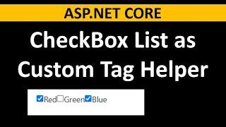 ASP.NET CORE Checkbox List Tag Helper Bind with Data