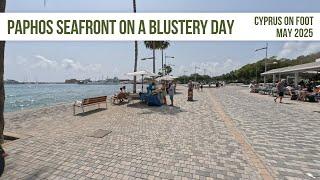 A Walk Along Paphos Sea Front On A Blustery Day
