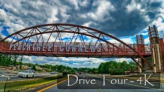 Driving Throughout Peachtree Corners, GA - Atlanta Suburb Tour - 4K