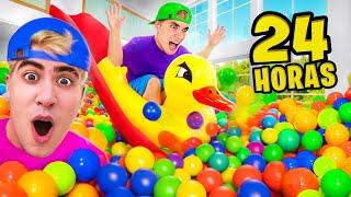 24 HOURS IN A HOUSE FULL OF BALLS !!