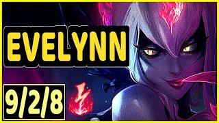 EVELYNN VS ZED - 9/2/8 KDA JUNGLE GAMEPLAY DIAMOND IV