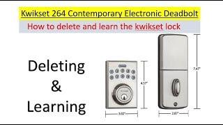 How To Reset And Learn The Kwikset 264 Electronic Deadbolt Door Lock; by using the #0 key