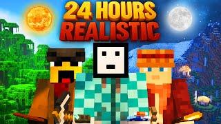 We Tried to Survive 24 Hours in Realistic Minecraft! (Full Movie)