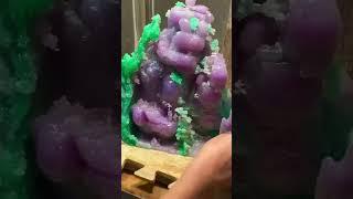 春带彩翡翠摆件 #翡翠手鐲 #玉 #紫翡翠 #珠寶 #翡翠