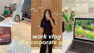 work vlog | use AI for work, overcoming grief, busy 9-5 life corporate girlie weyatoons ft HIX AI